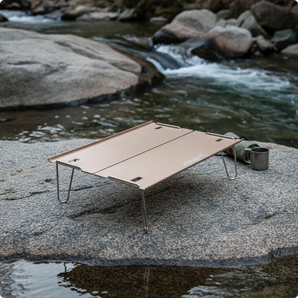 Folding Aluminum Table Lightweight Small Camping Stable for Hikers
