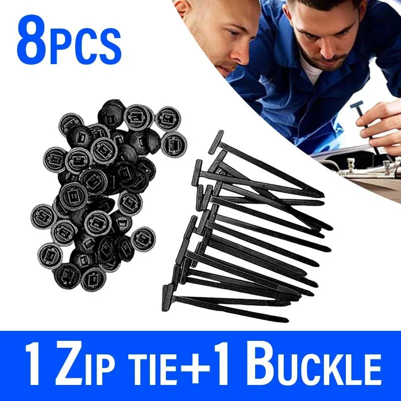 Heavy-Duty Self-Locking Nylon Cable Ties - UV-Resistant, High-Strength Fasteners for Car/Home/Office/Outdoor Use - with B