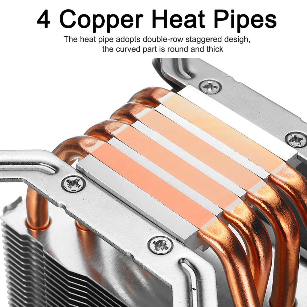 2200RPM 22dBA 4 Copper Heatpipe for Aurora Light Cooling Fan with RGB for Intel LGA 2011 CPU Cooler Heatsink Radiator New CPU Cooler