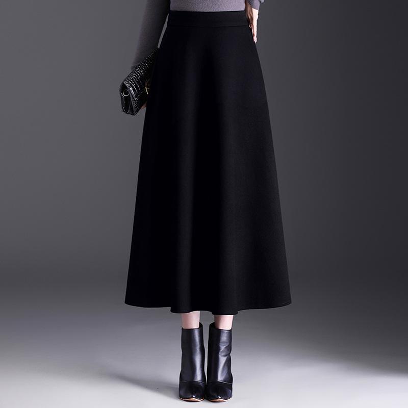 2025 Winter High-Waisted Pleated A-Line Skirt - Flowy, Slimming, and Fashionable