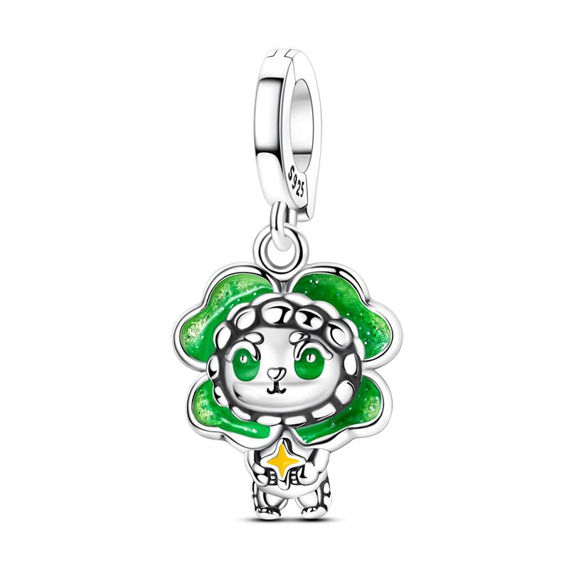 

Copper Cute Doll Series Charms Clover Beads Colorful Clown Sunflower Pendant Fit Original Bracelet Necklace Jewelry