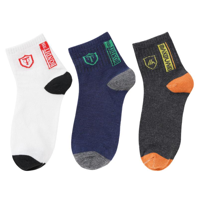 

3 пары мужских повседневных носков средней длины с принтом в виде щита, спортивные носки, впитывающие пот, удобные One size