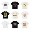 RHUDE Geometric Letter Print T-Shirt Mens Womens American Vintage Short Sleeve Tee