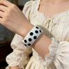 Hip Hop Resin Polka Dot Bangles Round Wide Candy Color Bracelets Fashion Jewelry  Unisex