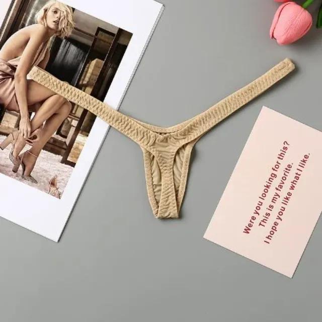 New Deep V Thong Women's Breathable One Line Sexy Hot Low Waist Mini Panties Bikini Bottom Thongs Female Panty Women Underwear