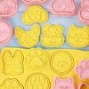 8Pcs Dogs Head Cookie Cutters Cartoon Pressable Biscuits Mold Party Supplies