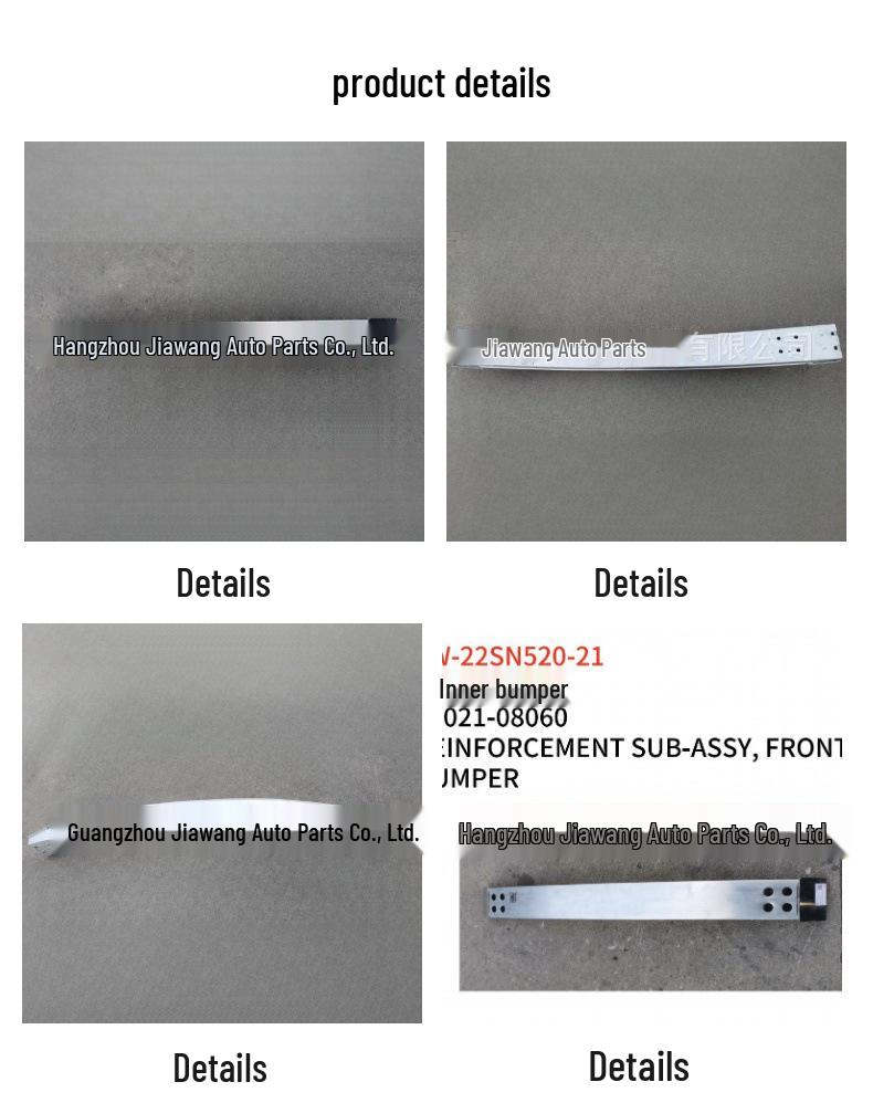 Toyota 2022 Sienna Front Bumper Reinforcement, Part No. 52021-08060