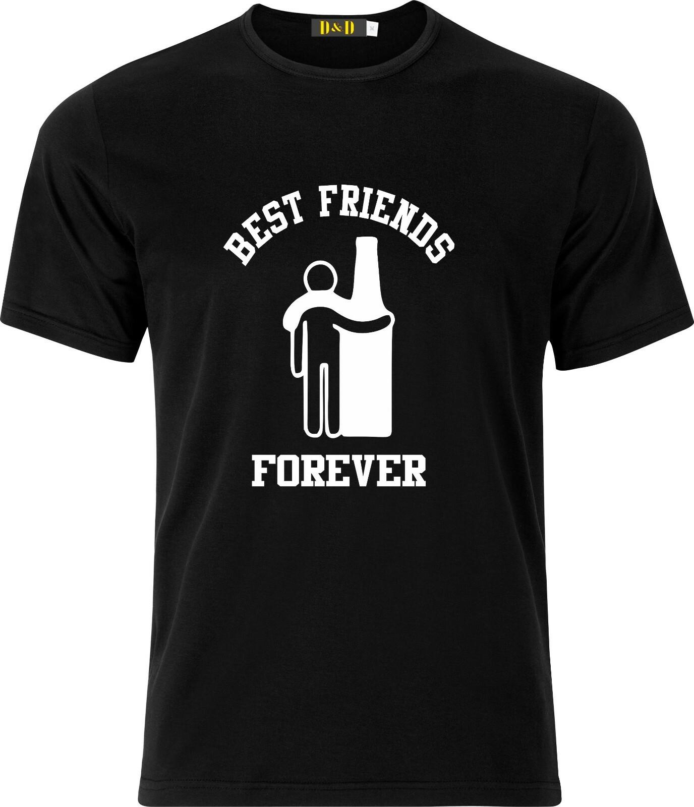Best Friends Forever me and Beer Funny Humour Adult Xmas T Shirt Mens Womens Tees Top L