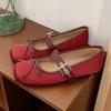 Fashion Sweet Butterfly-knot Mary Jane Shoe Women Retro Square Toe Shallow Ballet Flats Comfort Soft Sole Designer Shoe