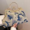 Borsa piccola con stampa floreale 2024 Designer di lusso da donna Borse verdi Pochette da festa Borse a tracolla a catena da cena femminile Borse a tracolla