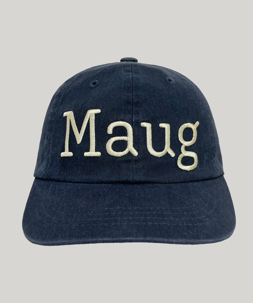 Maugeu Burn Wash Wide Ball Cap Navy