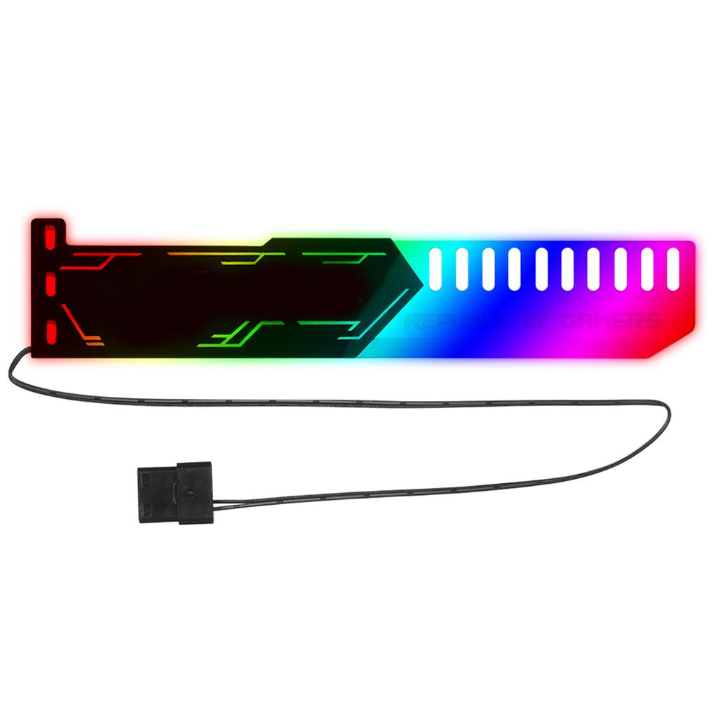 RGB25 RGB Graphics Card Stand Graphics Card Support with RGB Light Effect 5V 4Pin Power Supply Graphics Card Holder