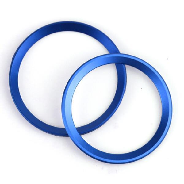 2pcs Aluminum Car Logo Ring Front Rear Brand Logo Emblem Circle Chrome Decoration Ring For BMW 3 4 Series M3 M4