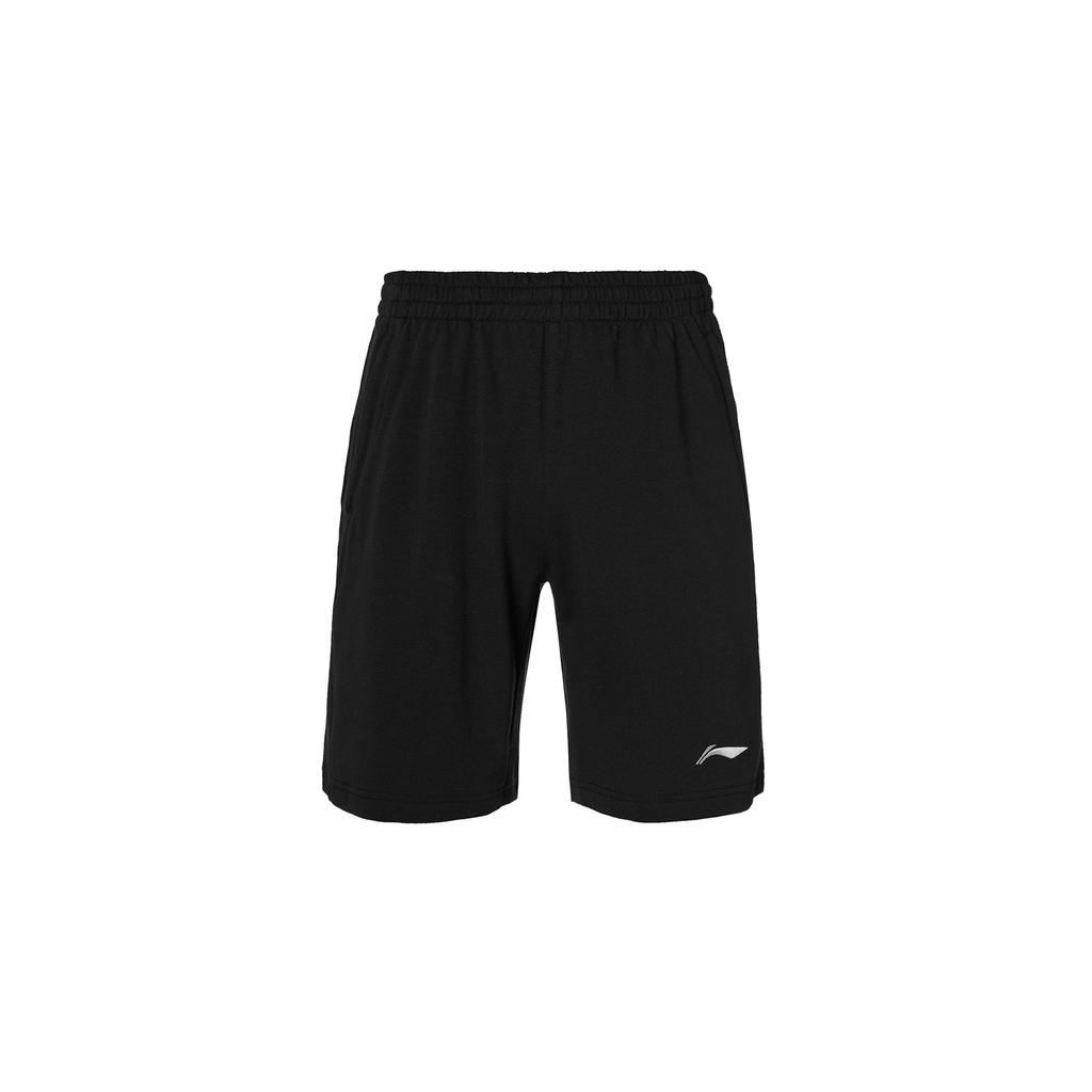 Li Ning Solid Color Logo Print Casual Shorts Men Shorts Black YKST057-2