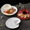 Irregular Ceramic Plate Snack Plate Dumpling Dish Dessert Dish Conch Shape Serving Plate Restaurant Molecular Cuisine Tableware