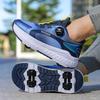 Zapatos de cambio de forma para niños, zapatos de cuatro ruedas para correr, patines de ruedas de doble propósito para niños y niñas, patines de ruedas de doble fila para adultos