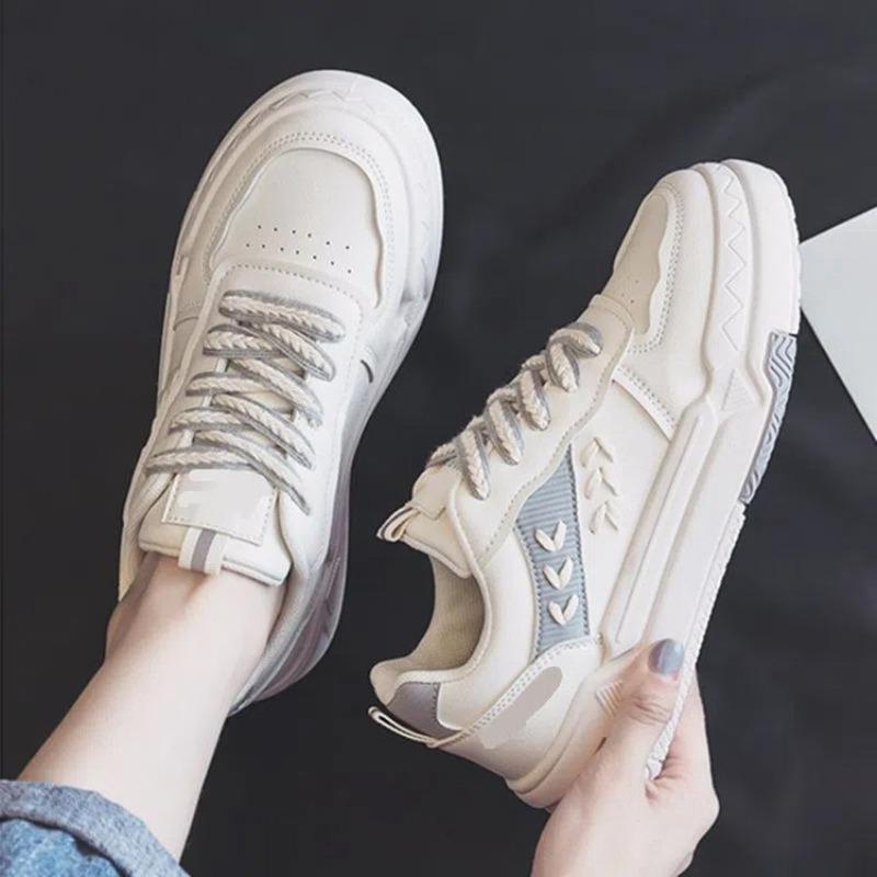 

Board shoes women s new autumn versatile wheat ears niche height-increasing white shoes platform sports casual shoes 40