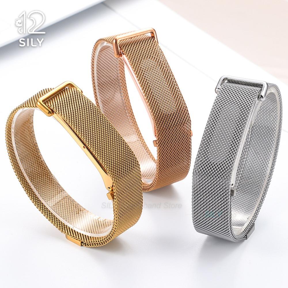 Metallschutzhülle Milanese Armbänder für Google Fitbit Air Zubehör Verstellbare Edelstahlarmbänder Business-Armbänder