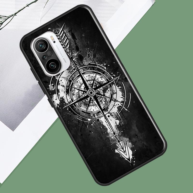 World Map Compass Nautical Case For Xiaomi 15 Ultra 13 14 13T 14T 15T Pro 17 Pro Max POCO X7 Pro F5 F6 X5 X6 F7 Cover