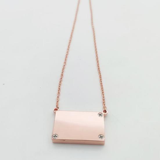 Rectangle Locket Necklace Photo Locket Pendant Necklace Memory Locket Necklace Keepsake Gift