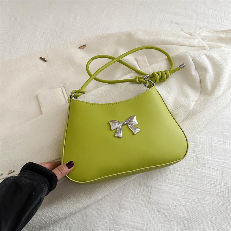 2024 New Style Women's Handbag Street Fashion Chain Crossbody Bag With Butterfly Knot Unique Personality Shoulder Bag