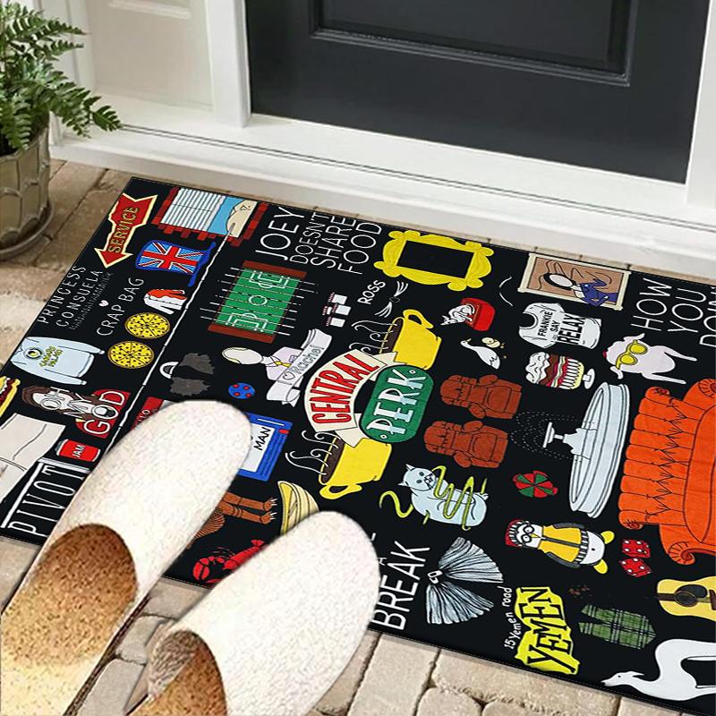 Friends Show Quotes Office Rug Chair Mat, Game Carpet, Suitable for Front Door, Bedroom, Living Room, Desk, Holiday Gift