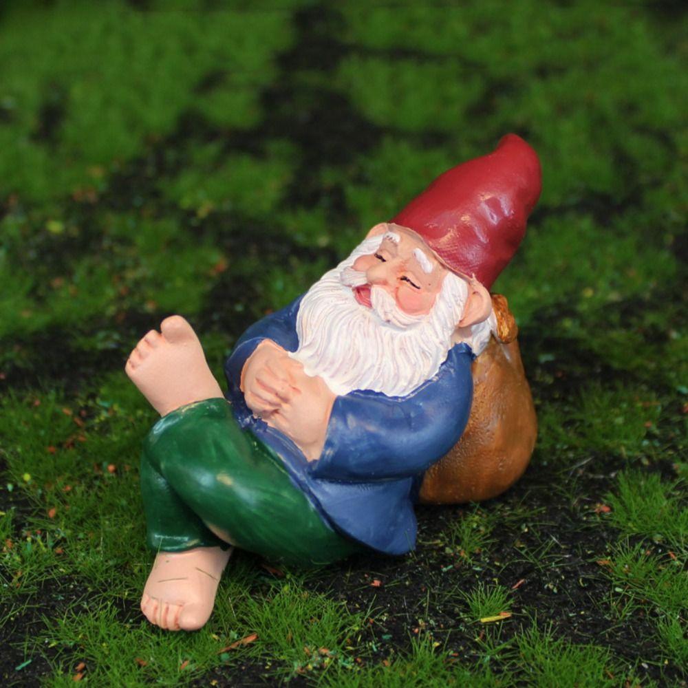 

5pcs Resin Dwarf Sculptures Cute Gnome Figurines Christmas Decor Garden Elf Statues Yard 5 Pcs