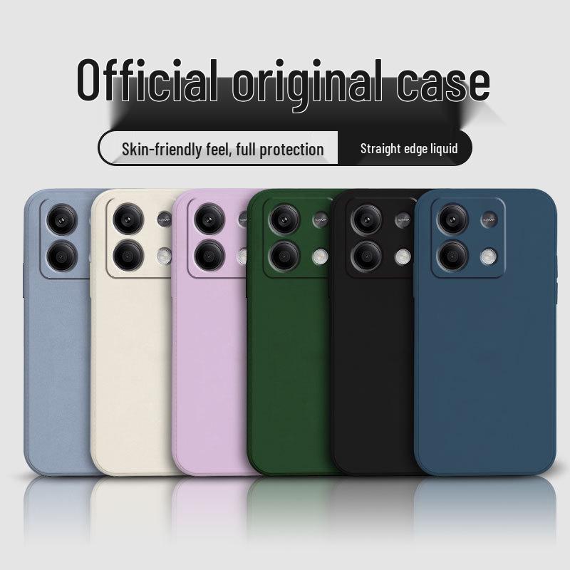Compatible Phone Case for Redmi Note 14, Note 15, and Note 15 Pro - Full Coverage Liquid Silicone, Straight Edge Design