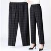 Women's Spring and Autumn Plus Size Breathable Thin Section Elasticated High Waist Straight Trousers