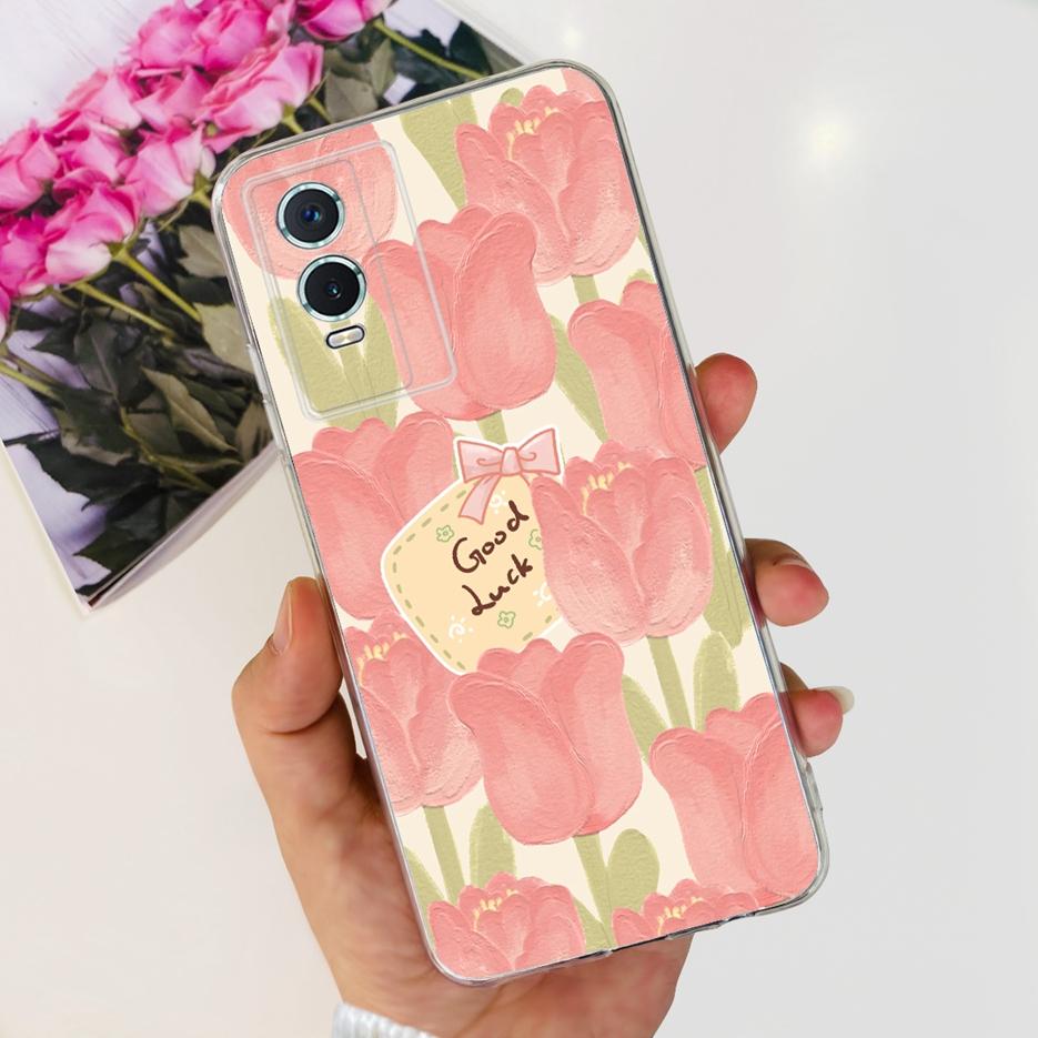 For Vivo Y76s Case Vivo Y76 5G Stylish Painted Cover Clear Silicone Phone Case For Vivo Y74s Y 76 s VivoY76 5G Soft Fundas Coque