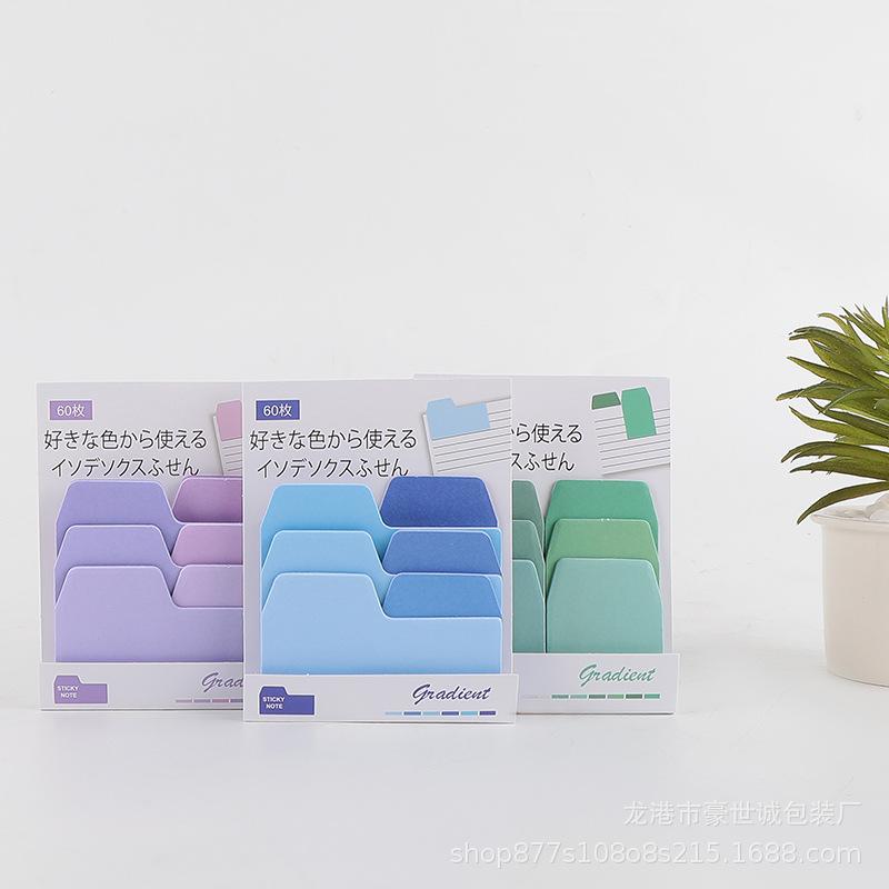 Translucent Page Markers Aesthetic Colorful Sticky Notes Gradient Index Tabs Multicolor Journaling Sticky Notes For Office Memo