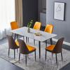 Modern Minimalist Italian Rock Slab Dining Table Set for Small Apartments