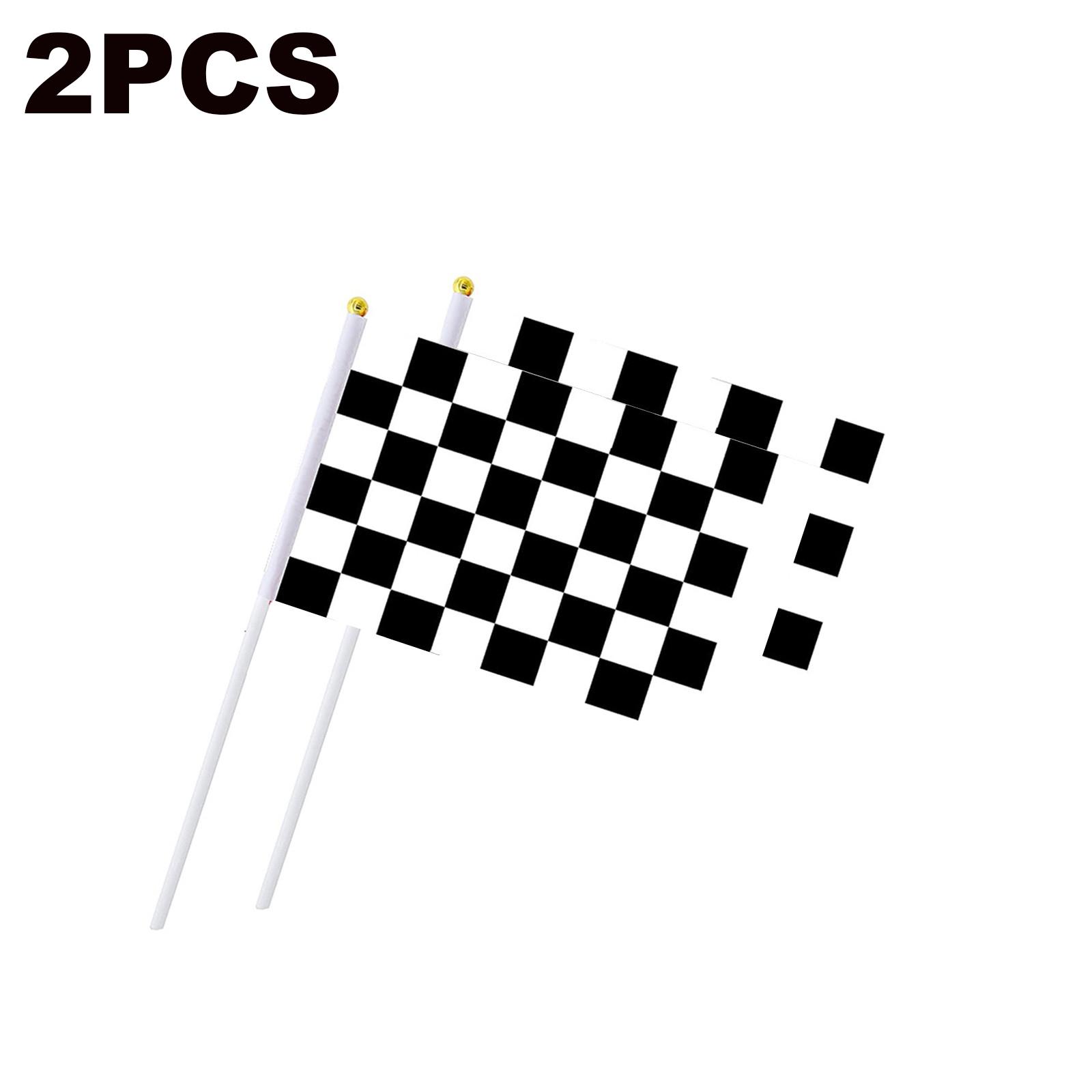 

2-200PCS Racing Checkered Flags Black White Flags Kids Racing Theme Decorations for Race Car Birthday Party Supplies One Size
