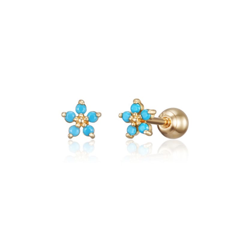 LUNNE 14k Turkish Blossom Mini Piercing (Aur de 14k) #LFPI18