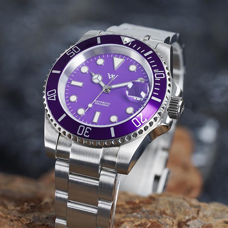 WM Watch Automatic Mechanical Men Watches NH35 Sapphire Four Colors Casual 200M Water Resistant Man Welly Merck Watch WM229