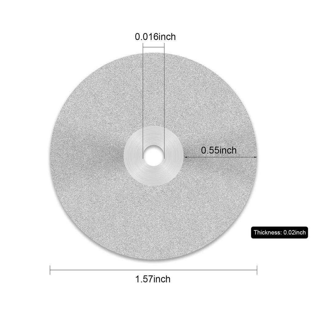 Diamond Cutting Wheel 4pcs Flat Lap Disk Polishing Discs 120 Grit for Gemstone Tile Porcelain Glass Stone Metal