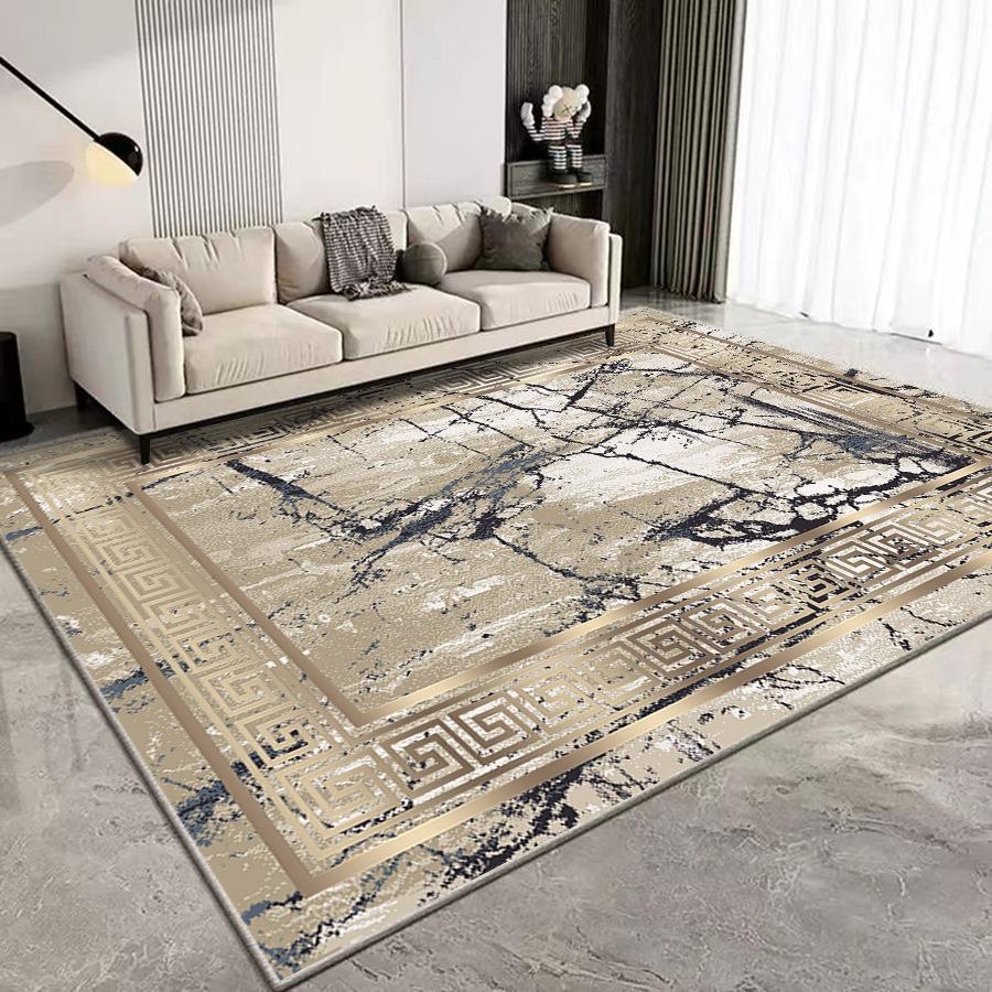Europe Modern Style Marble Pattern Carpet Living Room Sofa Bedroom Study Entrance Door Rug Non-slip Light Luxury Home Decor Mat