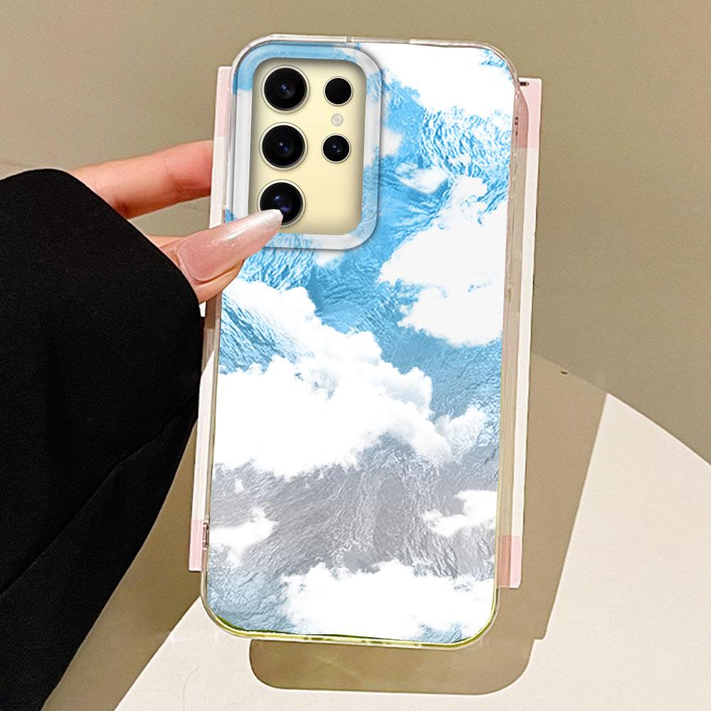 

Blue White Clouds Vortex Texture Girls Phone Case for Samsung Galaxy S25 Edge S24 S23 S22 S21 S20 FE Plus Ultra Shell Bags Cover Samsung Galaxy S22 Plus