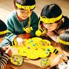 Bee Bean Picking Fishing Game Magnetic Bead Catcher Tabletop Game with Headband Kids Parents Family Party Interactive Educational Toy