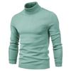 Spring and Autumn Semi-turtleneck Men's Solid Color Round Middle Neck Sweater Foreign Trade Men's Casual Knitted Sweater Thread