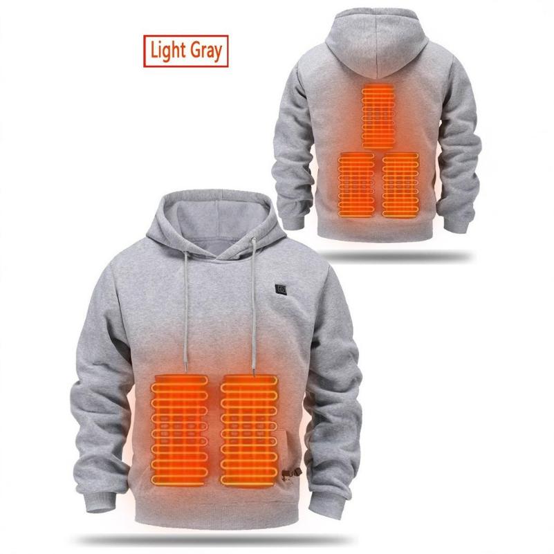 

Smart Heating Sweater Hooded USB Electric Heating Warm Sweater Men s Five-zone 3-speed Thermostat Winter Men s Heating 5XL