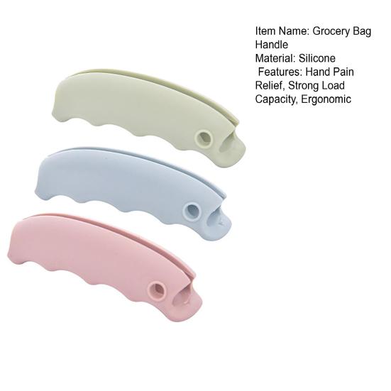 3 st Livsmedelspåse Bärhandtag Ergonomiskt Lättviktigt Mångsidigt Universellt Shopping Sopsäckshållare Silikon