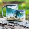 1pc 11/15oz Creative Ocean Shoreline Mug Coastline Couple Cup Coffee Cup Mug Souvenir Gifts
