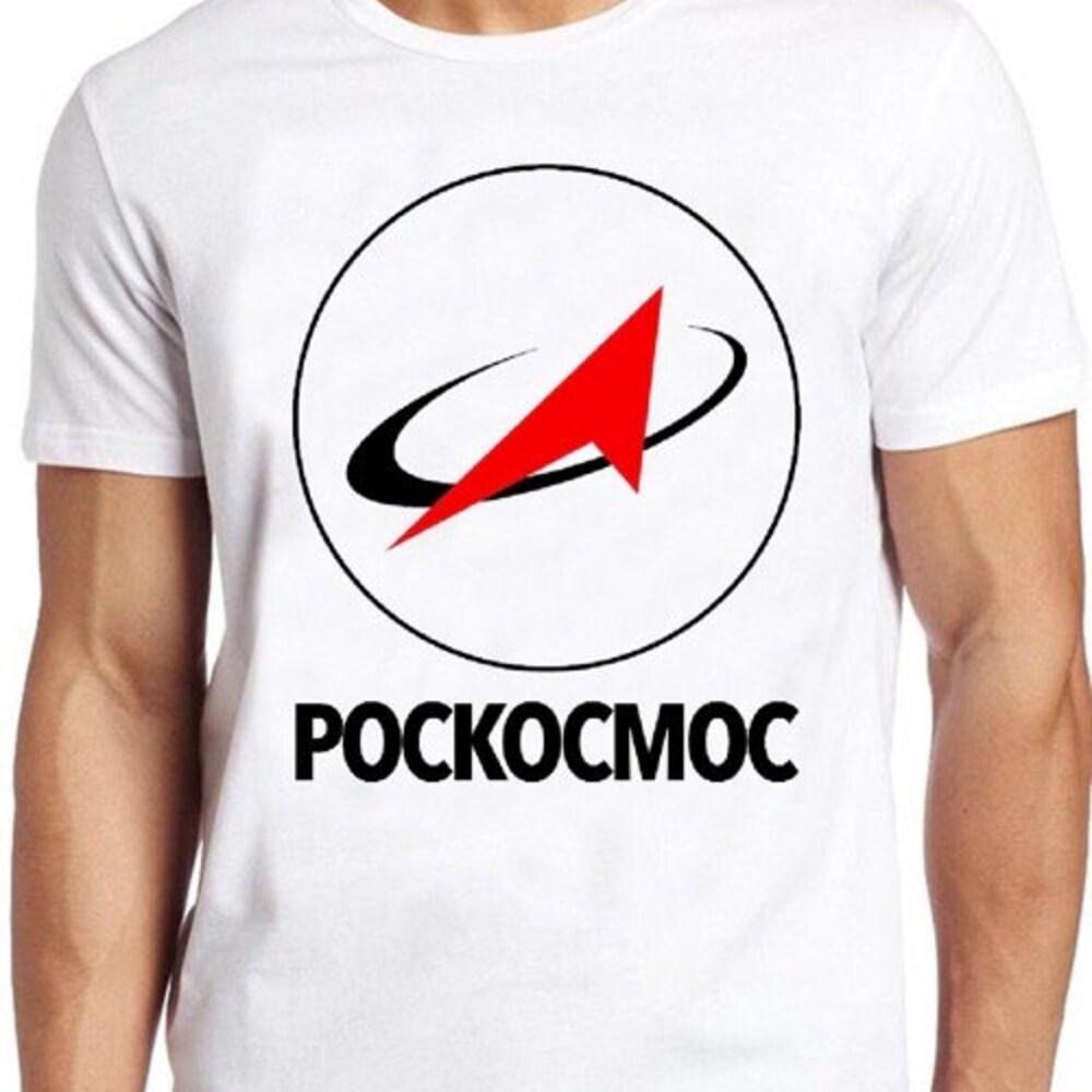 

Футболка 230GSM 100% хлопок футболка Роскосмос Российское космическое агентство Россия НАСА крутая подарочная футболка 328 XS белый