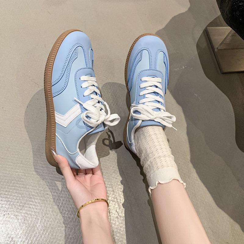 Retro blue women's autumn new casual versatile dopamine sneakers flat baseplate shoes trendy shoes