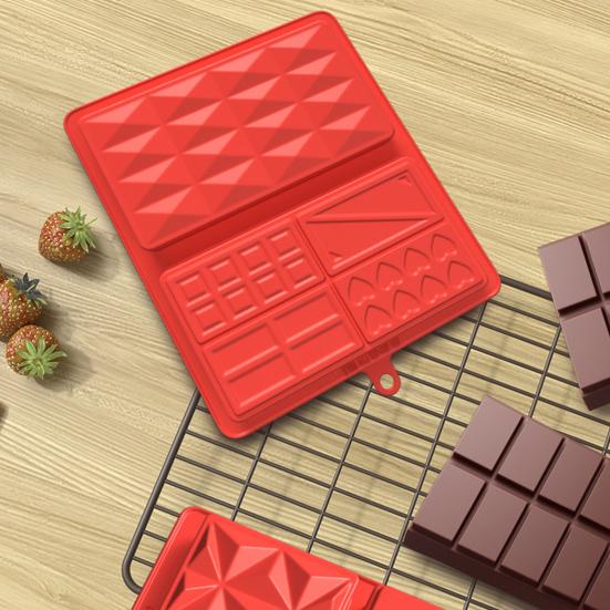 Silikonová čokoládová forma na plněnou tyčinku, potravinářské čtvercové formy na tyčinky, snadné...