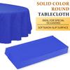 Yousheng 10Pcs Plastic Table Cloth 84 Inch Disposable Tablecloth Easy Cleaning Round Table Cover Parties Picnic Birthday Wedding Supplies