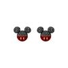 Brincos Mickey & Minnie Banhados a Ouro Brincos Femininos Preto 5566691