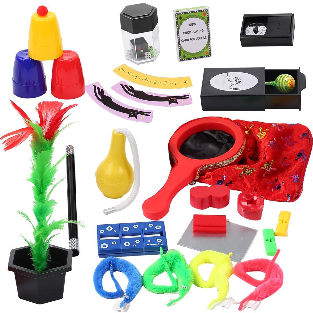 Skirfy Magic Trick Educational Magic Magic Magic Magic Fun Birthday Gift for Elementary School Students and Day Gift 14-Piece Set, Toys, Supplies,