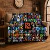 Klassiker RPG Dota Spiel Gamer Flanelldecke Weiche Warme Überwurfdecke für Schlafzimmer Wohnzimmer Bett Reise Camping Picknick Geschenk
